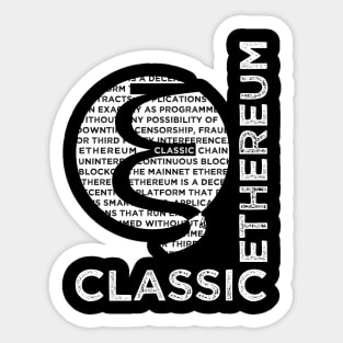 Ethereum Classic (white) Sticker